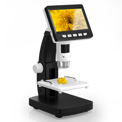 CIMELR Digitalmikroskop 306-B mit 4,3-Zoll-Display, 50x-1000x und 8 LED-Leuchten