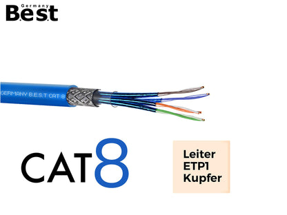 ProLine CAT 8 Netzwerkkabel Verlegekabel S/FTP LSZH - 200M