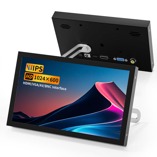 Aurevita Mini-Monitor 7 Zoll, tragbar, HDMI VGA AV BNC, 1024 x 600