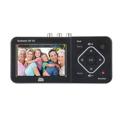 dnt Grabstar AV V2 Video-Digitalisierer - HDMI DNT000025. Schwarzes Rechteckgerät digitalisiert analoge Videoquellen für USB-Speicherung.