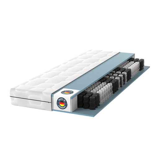 BMM Ortho Medic Taschenfederkernmatratze 100x200 cm H3. Rechteckig, mit hellem Bezug. Für orthopädischen Liegekomfort.