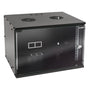 HMF 65707-02 Netzwerkschrank 19 Zoll – 7 HE, 400mm, Glastür Schwarz. Zur Montage von 19 Zoll Netzwerkgeräten.