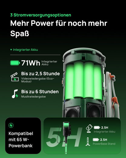 XGIMI MoGo 4 Laser Mini-Beamer mit Akku, 550 ISO-Lumen & Google TV