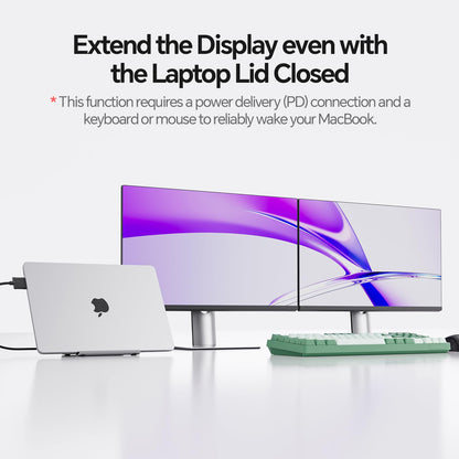 PULWTOP MacBook Docking Station Dual Monitor 4K M3/M4/M5