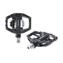Shimano PD-EH500 SPD-Kombipedale für MTB: Schwarze Pedale mit SPD-Clipless- und Plattformseite für flexibles Fahren.