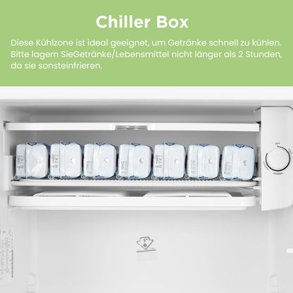 Comfee RCD93BL2EURT(E) Retro Kühlschrank, 93 Liter, Schwarz