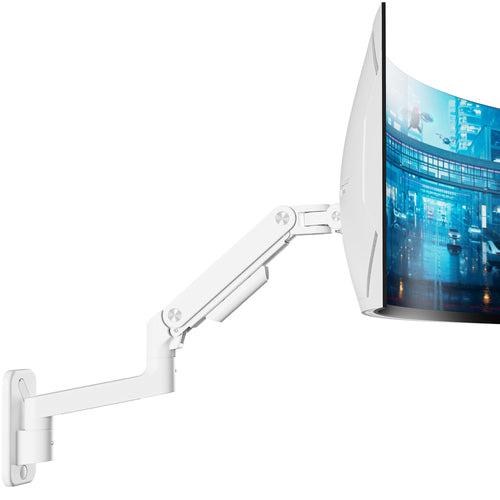 ARES WING Wandhalterung für PC/TV Monitor 17-49 Zoll, 20kg – Weiss. Weiße Monitor-Wandhalterung für PC/TV-Bildschirme bis 49 Zoll/20kg.