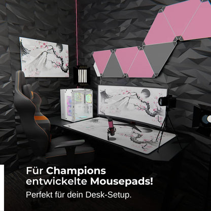 Nyfter Fuji Gaming Mauspad 3XL - Sakura Weiss 1200x600mm