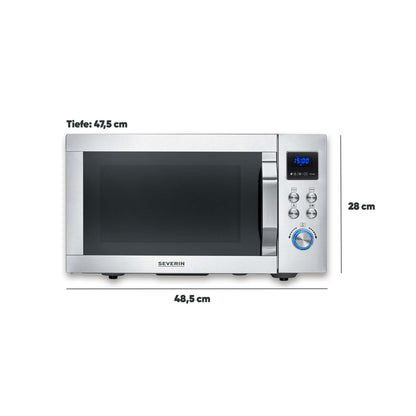 SEVERIN Crispy Wave 4-in-1 Mikrowelle – 25L Silber MW 7982