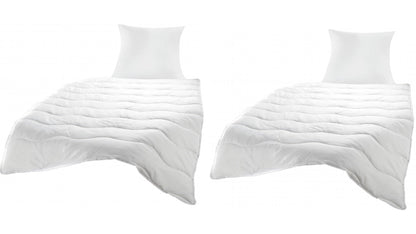 MB Warenhandel24 Bettenset 4-teilig Steppbett 135x200 Kopfkissen 80x80