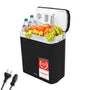 TZS First Austria Kühlbox 24L thermoelektrisch 12V/230V – Schwarz, rechteckig. Kühlt Getränke/Speisen mobil.