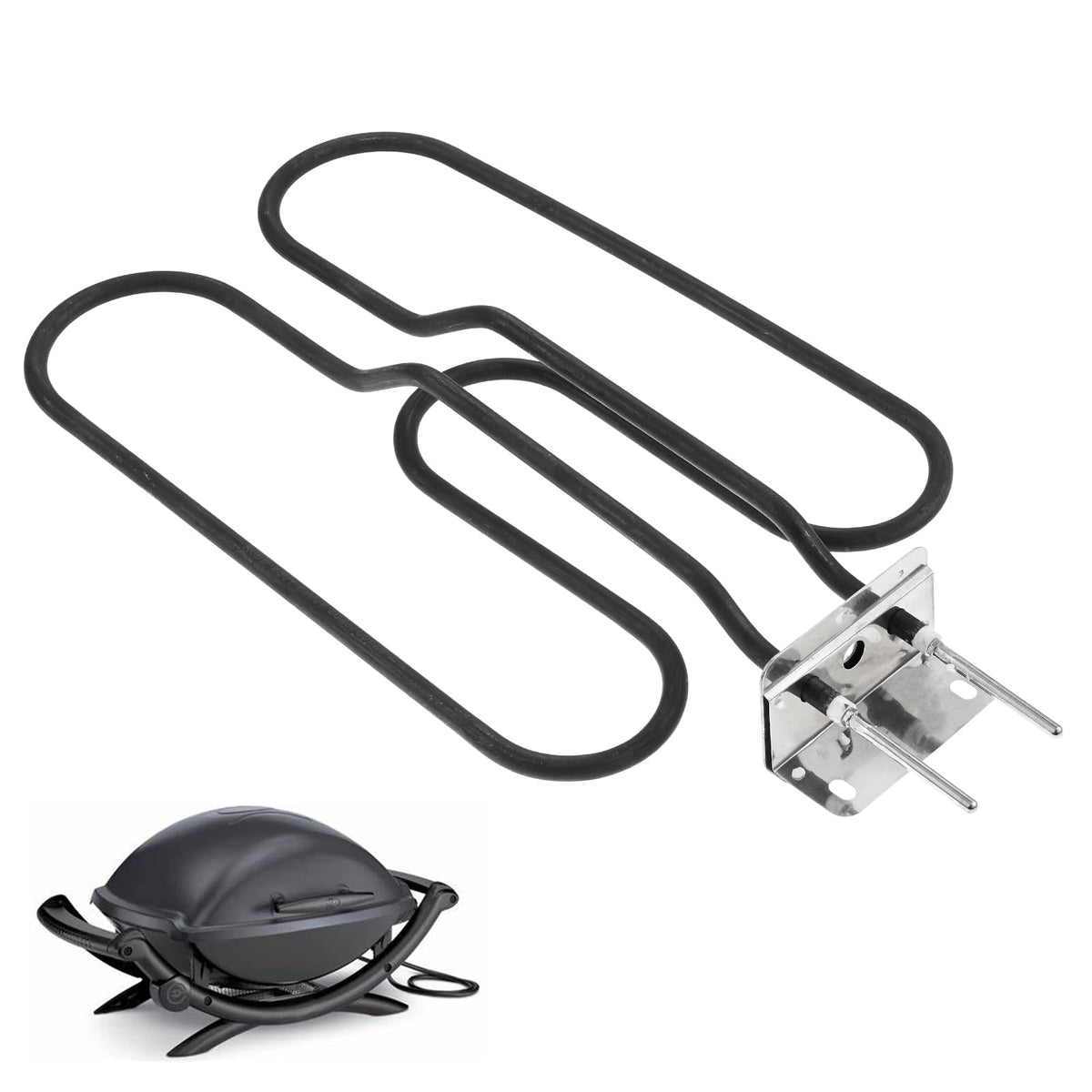 bowarepro Heizelement 66631/65621 für Weber Q140 Q1400 Elektrogrill, Heizspirale aus rostfreiem Stahl
