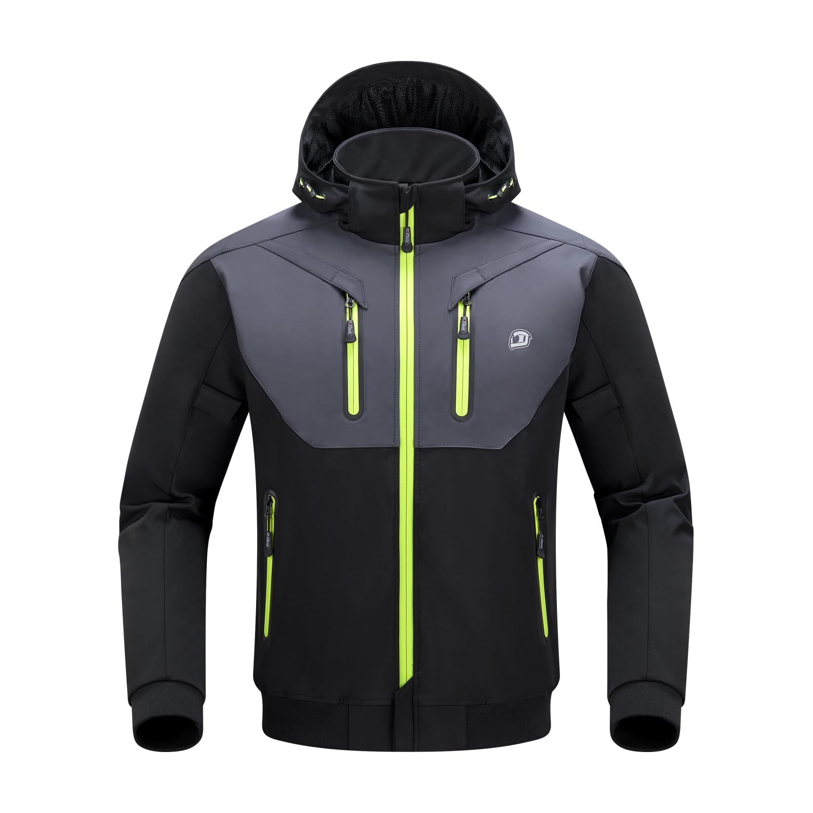 BORLENI Motorradjacke Herren mit CE-Protektoren - Grösse M, schwarze, robuste Textiljacke. Bietet Abrieb- und Aufprallschutz.