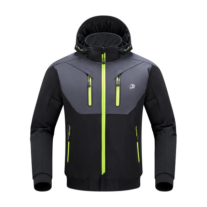 BORLENI Motorradjacke Herren mit CE-Protektoren - Grösse M, schwarze, robuste Textiljacke. Bietet Abrieb- und Aufprallschutz.