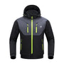 BORLENI Motorradjacke Herren mit CE-Protektoren - Grösse M, schwarze, robuste Textiljacke. Bietet Abrieb- und Aufprallschutz.