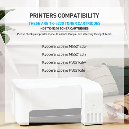 BAISINE TK-5230 Toner 5er-Set kompatibel für Kyocera ECOSYS M5521cdw
