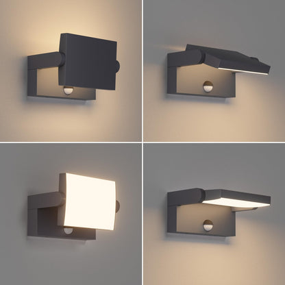 Klighten Aussenwandleuchte 24W Bewegungsmelder Anthrazit Warmweiss