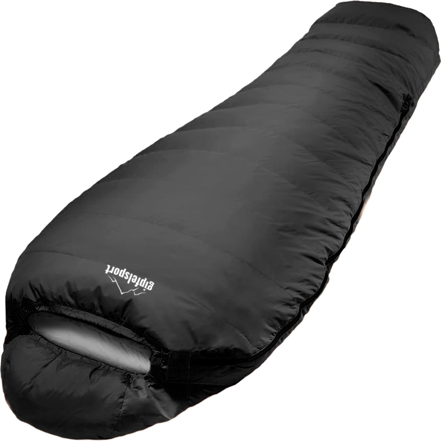Gipfelsport Ultraleicht Mumienschlafsack - 3 Jahreszeiten -10°C. Konische Form, ideal für Trekking und Camping bis -10°C.