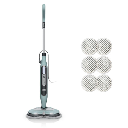 Shark S8201EUCP Automatischer Dampfreiniger Mop - Salbei-Grün, rechteckiger Kopf. Reinigt Böden hygienisch mit Dampf.