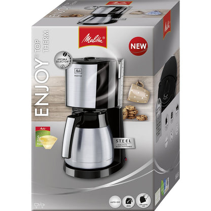 Melitta Enjoy Top Therm Filterkaffeemaschine - Edelstahl/Schwarz
