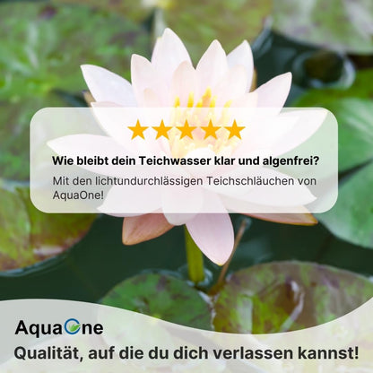 AquaOne Teichschlauch 25 mm (1 Zoll), 15 m, schwarz, knickgeschützt