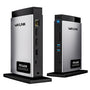WAVLINK Laptop USB C Dock – Dreifach Display, 125W PD. Dunkelgraue Dock. Ermöglicht Dreifach-Display und 125W PD.