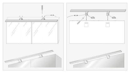 SEBSON LED Spiegelleuchte Bad 80cm - neutralweiss 4000K IP44