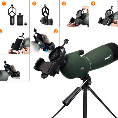 Svbony SV28 Spektiv 25-75x70 mit Stativ – Abgewinkelt