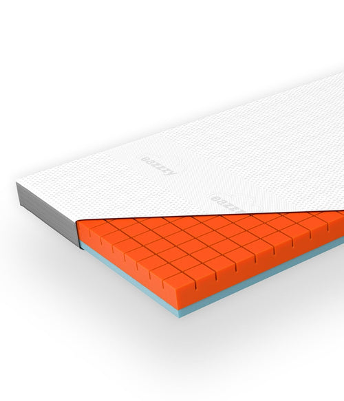 Genius eazzzy Premium Cube Matratzentopper - 140x200 cm. Rechteckig, weiß. Verbessert Liegekomfort und Druckentlastung.