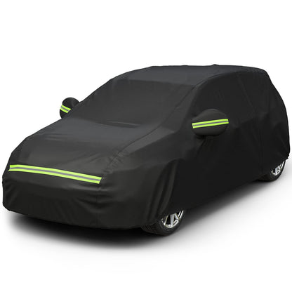 Favoto Vollgarage Winter Schrägheck - Schwarz 400-435cm. Schwarze Abdeckung für Schrägheck, schützt vor Winterwitterung.