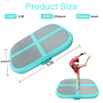 PPXIA AirBlock Aufblasbare Gymnastikmatte – 100x60x10cm
