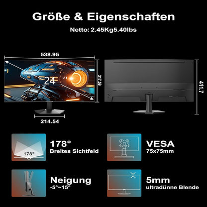 Minifire 24 Zoll Curved Gaming Monitor MF24C1 - 100Hz FHD