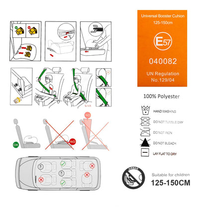 LST Kindersitzerhöhung ISOFIX i-Size ECE R129, 125–150 cm, Anthrazit