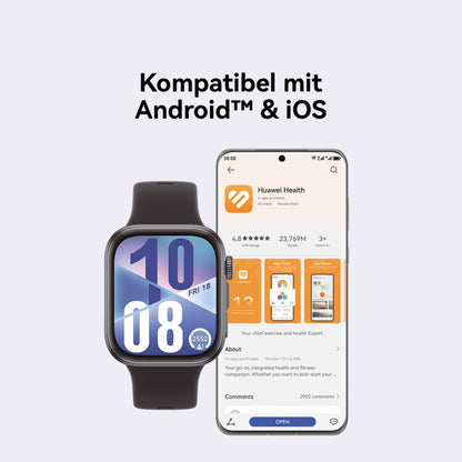 HUAWEI Watch FIT 4 Smartwatch Fitness Tracker 5ATM wasserdicht Weiss