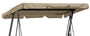 QUICK STAR Ersatzdach Hollywoodschaukel 210x145 cm wasserdicht beige, Dachbezug aus Polyester mit Volant