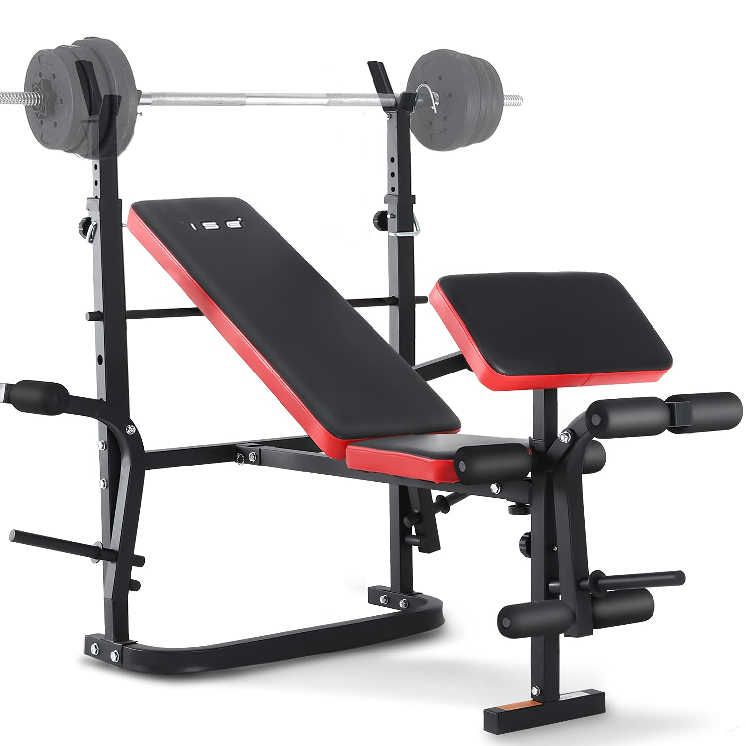 ISE Multifunktional Hantelbank Verstellbar Klappbar – Beincurler. Verstellbare Hantelbank, klappbar, mit Beincurler für vielseitiges Krafttraining.