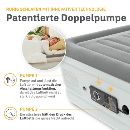 Huddle Luxury Never Deflate King-Luftbett – Integrierte Pumpe
