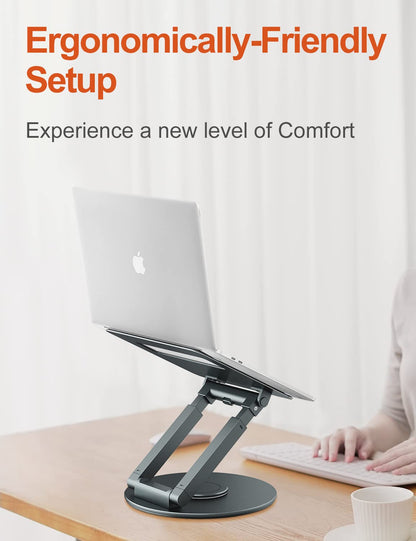 Laptop Ständer Höhenverstellbar 360° Drehbar Ergonomisch – Grau