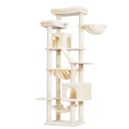 Heybly HCT034M Kratzbaum – 180 cm Beige Katzenturm