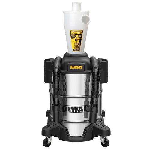 DEWALT DXVCS003 Zyklon-Staubabscheider. 10 Gal Edelstahl-Behälter. Trennt Feinstaub vor dem Sauger für effizientere Vakuum-Systeme.