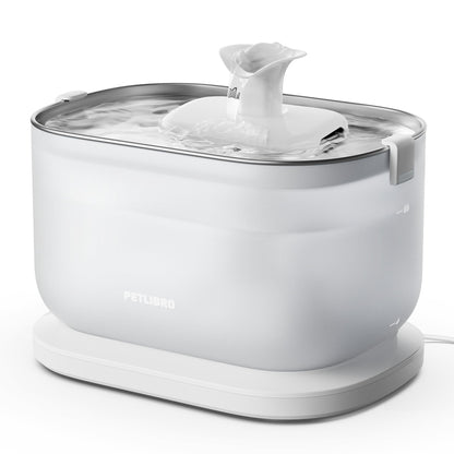 PETLIBRO Dockstream Katzenbrunnen Edelstahl, 2.5 L, kabellose Pumpe, Trinkbrunnen für Katzen