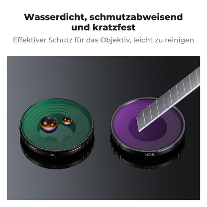 K&F CONCEPT ND Filterset CPL/ND8/ND16/ND32 für DJI Osmo Action 5 Pro