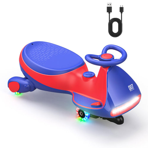 FanttikRide N7 Pro Kinder Elektroauto mit Pedal - Blau: Blaues Elektrofahrzeug mit Fußpedal für Vorwärts- und Rückwärtsfahrt.