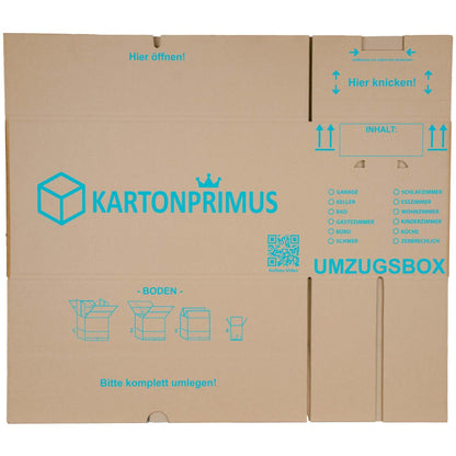 Kartonprimus Umzugskartons 620 x 300 x 330 mm, zweiwellig, 50 Stück