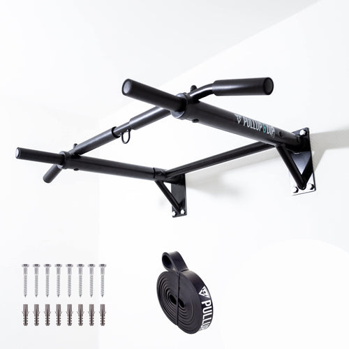 PULLUP & DIP Klimmzugstange Wand Multigriff Profi. Wandmontierte Multigriff-Klimmzugstange für Klimmzüge und Dips zum Krafttraining.