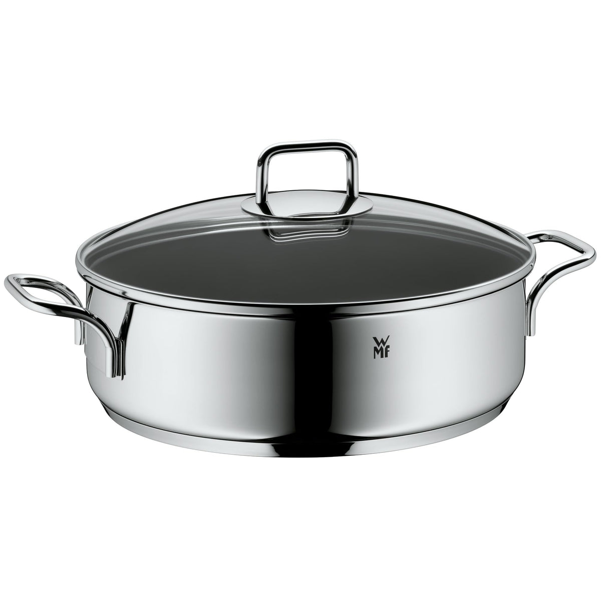 WMF Schmorpfanne 28 cm, Induktion Antihaft, hoher Rand, Deckel. Antihaftbeschichtet zum Braten & Schmoren. Für Induktion.