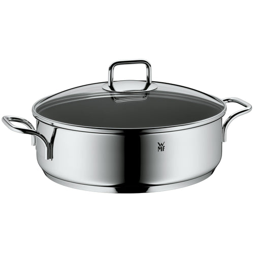 WMF Schmorpfanne 28 cm, Induktion Antihaft, hoher Rand, Deckel. Antihaftbeschichtet zum Braten & Schmoren. Für Induktion.