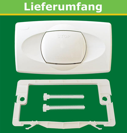 LIV Drückerplatte Isosan 1-Mengen Start/Stopp Spülung - Weiss