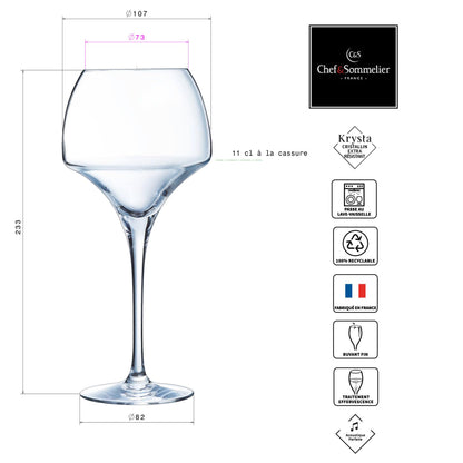 Chef & Sommelier Open Up Weinglas 55cl – Krysta Kristallglas 6er Set