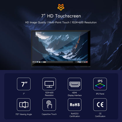 LUCKFOX Raspberry Pi 5 Touchscreen Display 7 Zoll 1024x600 IPS
